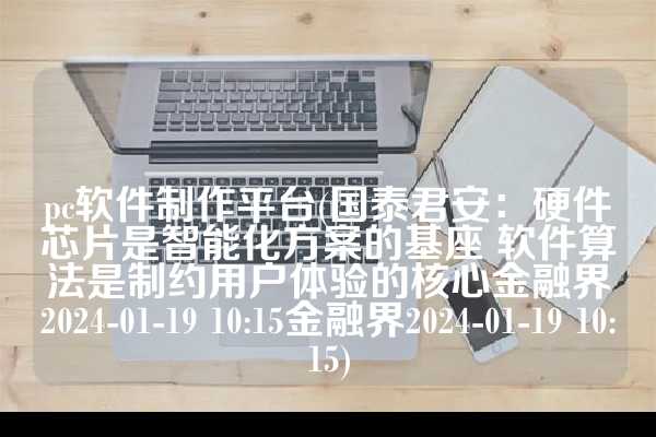 pc软件制作平台(国泰君安：硬件芯片是智能化方案的基座 软件算法是制约用户体验的核心金融界2024-01-19 10:15金融界2024-01-19 10:15)