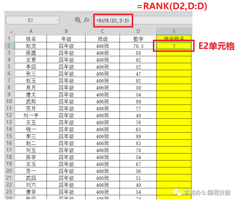 excel表格成绩怎么排序名次1234(如何用Excel进行排名？)