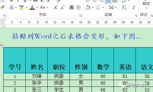 excel表格内容粘贴到word文档(如何让Excel表格粘贴到Word中不变形？)