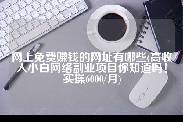 网上免费赚钱的网址有哪些(高收入小白网络副业项目你知道吗！实操6000/月)