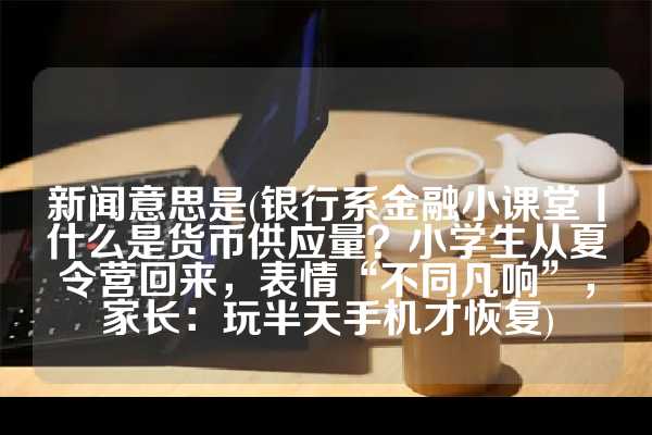 新闻意思是(银行系金融小课堂丨什么是货币供应量？小学生从夏令营回来，表情“不同凡响”，家长：玩半天手机才恢复)