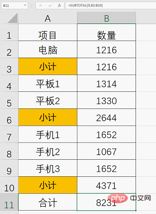 Excel函数学习之以一敌十的SUBTOTAL函数！