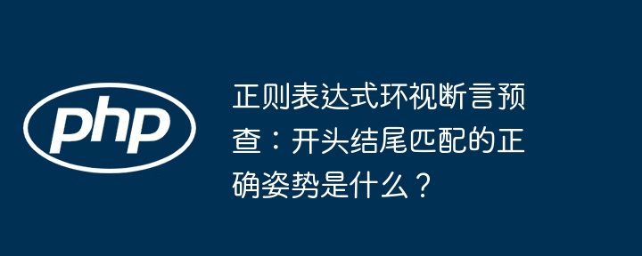 正则表达式环视断言预查：开头结尾匹配的正确姿势是什么？(环视,断言,匹配....)