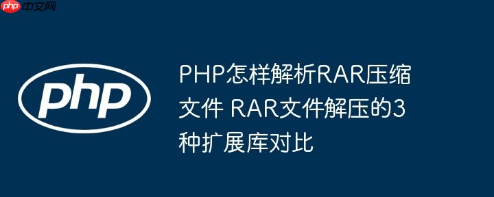 PHP怎样解析RAR压缩文件 RAR文件解压的3种扩展库对比(压缩文件,解压,扩展....)