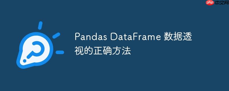 Pandas DataFrame 数据透视的正确方法(透视,正确,方法,数据,Pandas.......)