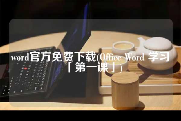 word官方免费下载(Office Word 学习「第一课」)